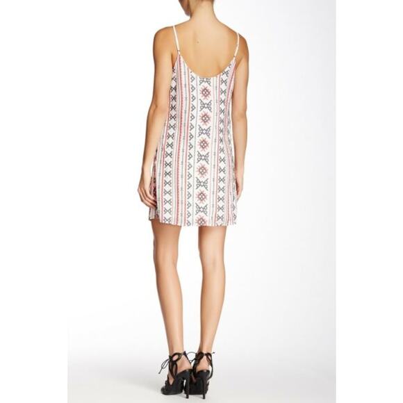 Sam Edelman Cross Stitch Red White Blue Embellished Slip Dress Size Medium NWT - Picture 2 of 9